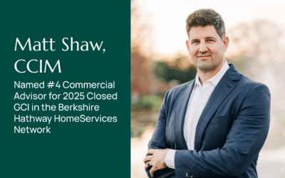 Matthew Shaw, CCIM Ranked #4 in the Network for Commercial GCI in 2025